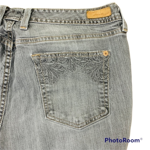 EDDIE BAUER Classic Fit Denim Jeans Boot Cut 14 Short Gray Wash - Picture 4 of 8